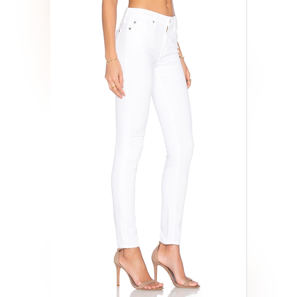7 For All Mankind The Skinny Jean Midrise White Size 29